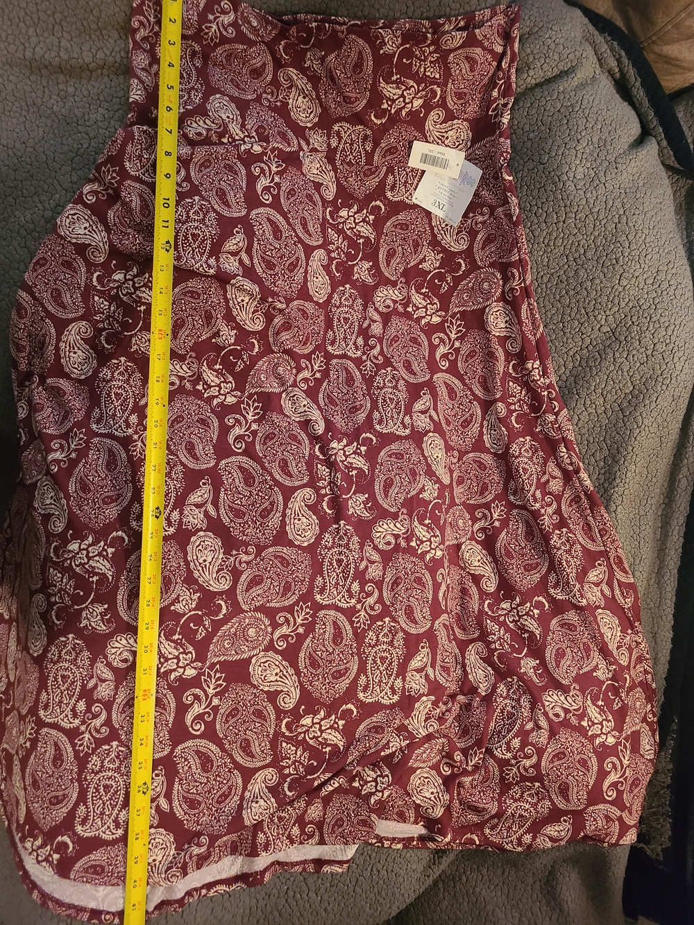 Women's NWT Burgundy LuLaRoe Paisley A-Line Skirt